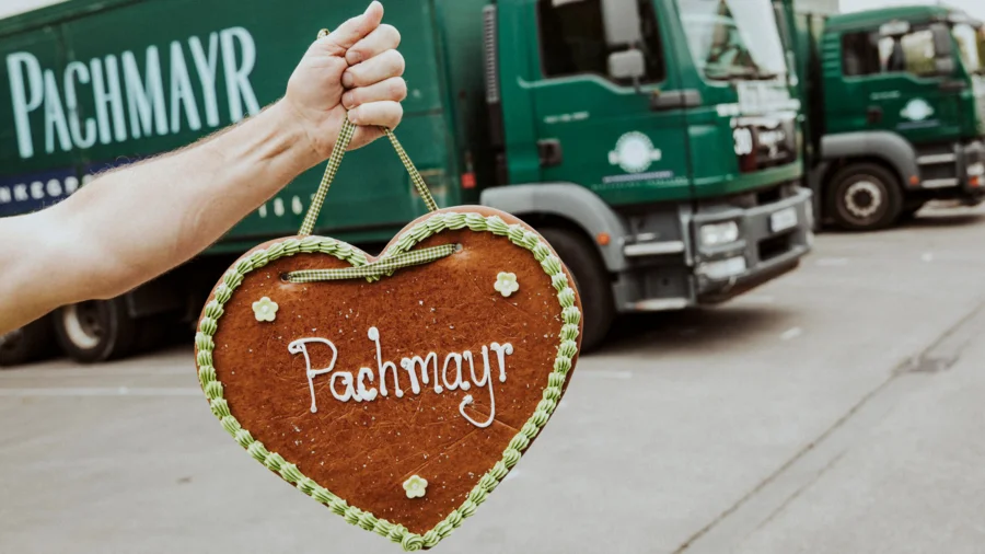 Lebkuchenherz mit Pachmayr-Schriftzug
