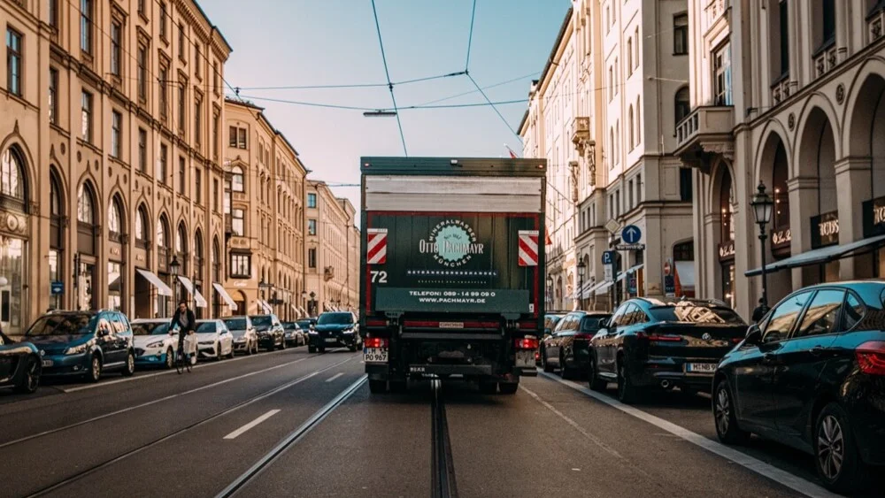 Pachmayr LKW in Münchens Theresienstraße
